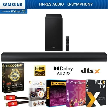 Samsung HW-B750D 5.1ch Soundbar Dolby Virtual:X DTS (2024) Bundle with Movies Streaming   Deco Gear 2X 4K HDMI 2.0 Cable & CPS Exclusive 26 Month Protection Pack