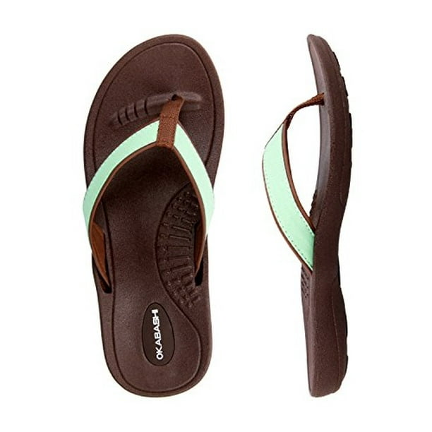 OKABASHI - Okabashi Women's Shoes, Indigo Canvas-Brown/Mint-S - Walmart.com - Walmart.com