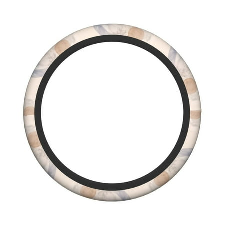 XMXY Car Steering Wheel Cover, Boho Planet Circle Art Non-Slip Jeep Truck Universal Elastic Steering Wheel Protector 15 inch