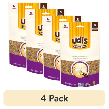 (4 pack) Udi's Granola, Gluten Free, Vanilla, 11 oz