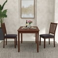 thumbnail image 2 of Costway Modern Dining Chair Set of 2 with Slanted High Backrest Wear-resistant PVC Leather, 2 of 9