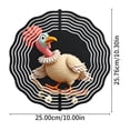 thumbnail image 4 of Whimsical Metal Hanging Wind Spinners & Chimes - Dynamic Concentric Wave Design for Yard & Garden Decor, 4 of 6