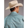 thumbnail image 2 of Men's Stetson Shirt Snap 2 Pocket Print Vintage Pattern - Blue, 2 of 3