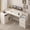 White, variant on YANGLI 62.2" Farmhouse L-Shaped Desk with Drawers, Shelves & Power Outlet, Monitor Stand & Printer Shelf, Black
