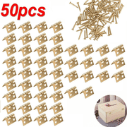 50pcs Mini Brass Hinge for Small Craft Door Box Accessories Gold 8*10mm