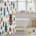 thumbnail image 3 of Bug Shower Curtain Flying s Pattern Bath Curtain polyester with Hooks Colorful Beetle Nature Animal Bathroom Shower Curtain Set for Stalls Bathtubs 36"W x 72"L (Pack of 1), 3 of 6