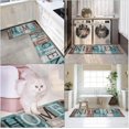 thumbnail image 6 of Farmhouse Anti-Fatigue Kitchen Rug Set of 2 Brown Teal Home Sweet Wood Vintage Cushioned Kitchen Floor Standing Mat Waterproof Non-Slip Kitchen Mat and Rugs PVC Ergonomic Comfort Foam Rug, 6 of 6