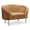 Bronze, variant on Bowery Hill Contemporary Rich Saddle Durable Velvet Chair with Gold Metal Legs