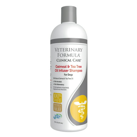 Veterinary formula clinical care oatmeal and tea tree oil infuser shampoo for dogs, 16-oz (Best Oil For Dog Skin And Coat)
