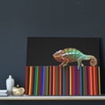 thumbnail image 3 of Lsque Chameleon Panther On Colored Pencils Print Wall Art – Decorative Picture for Living Room, Bedroom, and Office (Horizontal), 3 of 6