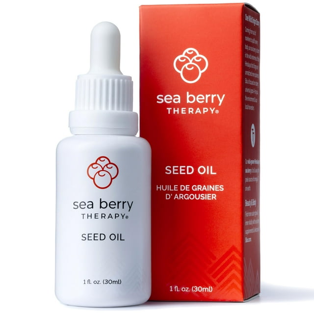 Aceite de semilla de espino amarillo del Himalaya premium Sea Berry Therapy, org�nico USDA (30 ml): excelente para piel sensible, brotes e irritaci�n