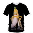 thumbnail image 1 of T-Shirt Hip-Hop Comédie pour Hommes avec Motif Banane Impression 3d Haute Définition Été Col Rond Manches Courtes, 1 of 5