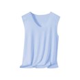 thumbnail image 4 of YOTMKGDO Mens Sleeveless Tee Shirts Men's Fashion Spring and Summer Casual Sleeveless V Neck Undershirt Men's Ice Silk Undershirt Camisetas Para Hombre, Blue 4X-Large, 4 of 7