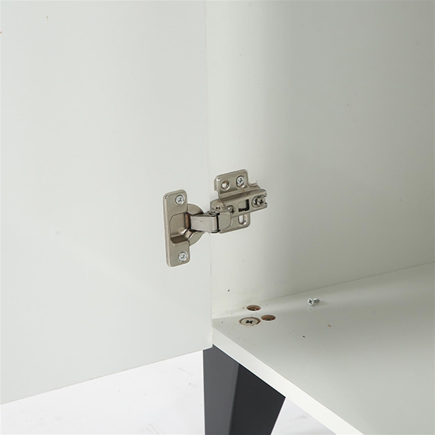 Demi Bonn 55" Sideboard Buffet, Modern Credenzas Storage Cabinet with Doors, Dining Room, Hallway, Cupboard Console Table, White