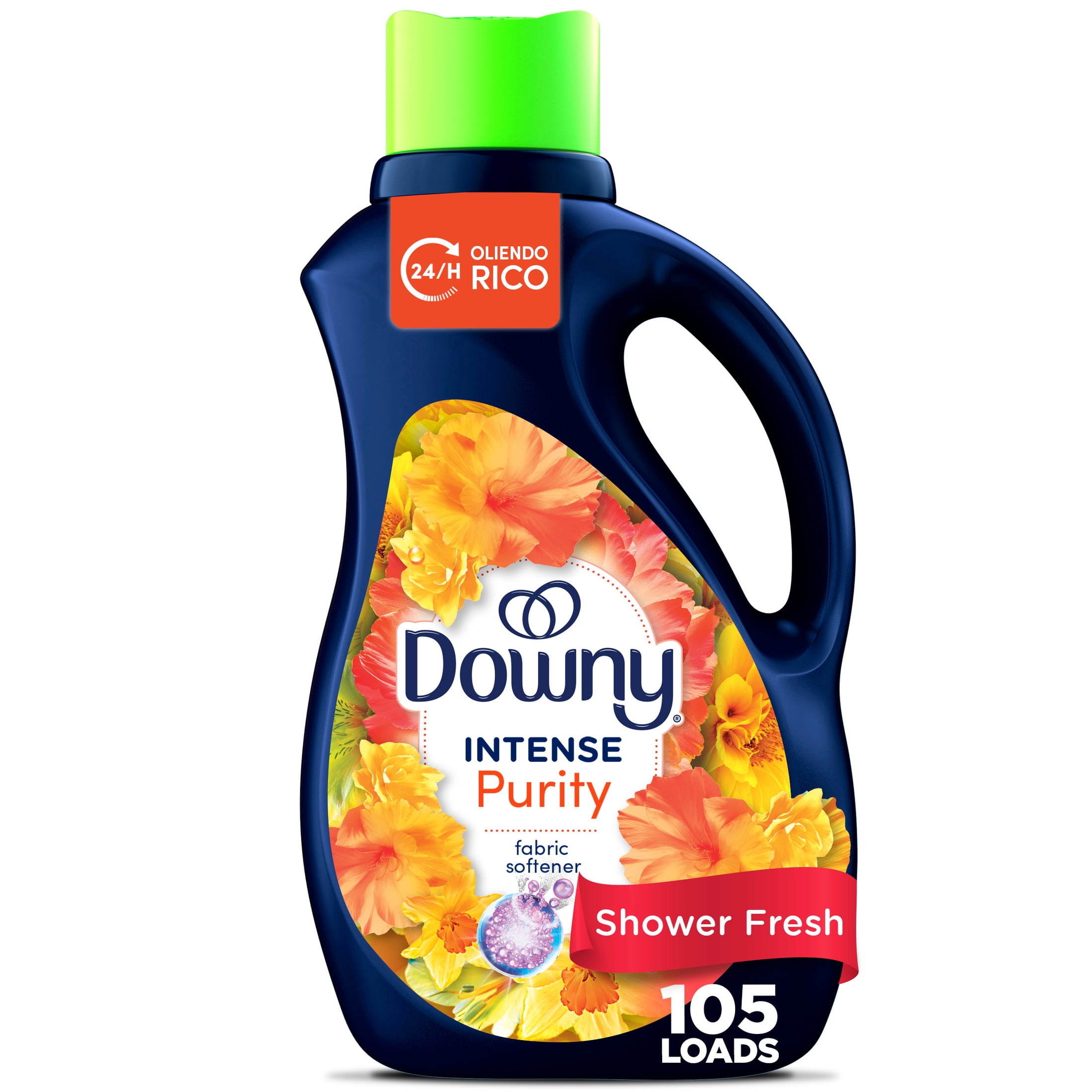 (4 pack) Downy Intense Fabric Softener Liquid, Purity Scent, 77 fl oz, 105 Loads