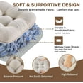 thumbnail image 6 of Chair Cushions for Dining Chairs Set of 4,3.5" Thick Kitchen Table Chair Pads with Ties,Non Slip Backing and Covers, Seat Cushion for Dining Room,Bar,Patio Chairs,16"X16"X3.5",Beige, 6 of 18