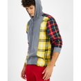 thumbnail image 3 of Sun + Stone Mens Pieced Hoodie, Blue, X-Large, 3 of 3