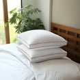 thumbnail image 4 of PYPUMSA Goose Down Pillows Standard Size Set of 2, 100% Cotton Pillow Cover Down proof Down Feather Pillows Hotel Collected Bedding Quilted Pillows, Gusseted, 2 Count, 4 of 6