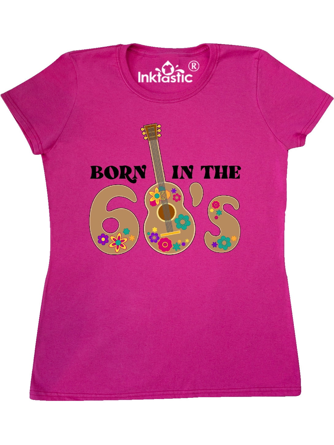 Inktastic Born In The 60 s 1960 s Style Acoustic Guitar With Flowers inktastic-born-in-the-60-s-1960-s-style-acoustic-guitar-with-flowers