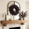 thumbnail image 5 of Leutsin Fall Wreath for Front Door, 24" Large Artificial Boxwood Leaves Outdoor Autumn Wreath for Home, Farmhouse Wall Porch Window Thanksgiving Day Harvest Festival Decor, 5 of 6