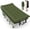 Green bed+Green cot, variant on Oswerpon 79x32'' XXL Folding Camping Cot with Mattress,900LBS Heavy Duty Sleeping Cots, for Camping, Hiking, Travel, Office Break