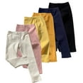 thumbnail image 3 of LYMAYTER Baby Girls Leggings Pants Toddler Elastic Waist Stretch Trousers Kids Solid Color Bottoms Pants for 6 Months-10 Years, 3 of 10