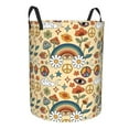thumbnail image 2 of Kll Mushrooms And Rainbows Peace Waterproof Foldable Laundry Hamper Bucket With Handles For Storage Bin,Kids Room,Home Organizer (Medium), 2 of 8