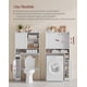 thumbnail image 5 of VASAGLE UBTS018W01 - Estante de Almacenamiento para baño con Puerta Deslizante, estantes Ajustables, Soporte para Papel higiénico, Ahorro de Espacio, Moderno, 25 x 83 x 169 cm, Blanco Nube, 5 of 6