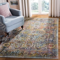 SAFAVIEH Crystal Payton Oriental Area Rug, Light Blue/Orange, 5' x 8'