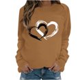 thumbnail image 1 of FAIWAD Women's Long Sleeve Pullover Tops Heart Print Round Neck Tops Spring Loose Plus Size Tunic Tops, 1 of 5