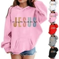thumbnail image 7 of Teen Boys Hoodies Jesus Loves You Hoodie Long Sleeve Graphic Sweatshirt Fashion Loose Pullover Top Crop Tops Winter Clothes Size 11-12 Years Girls Clothes Cute&nbsp;Boy Girl&nbsp;Clothing, 7 of 7