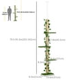thumbnail image 2 of CoSoTower 4-Tier Floor to Ceiling Cat Tree, Height(80-95Inches)Adjustable, Tall Cat Tower w/ Anti-Slip Kit, Leaves, Multi-Layer Activity Centre w/ Scratching Post, 2 of 7