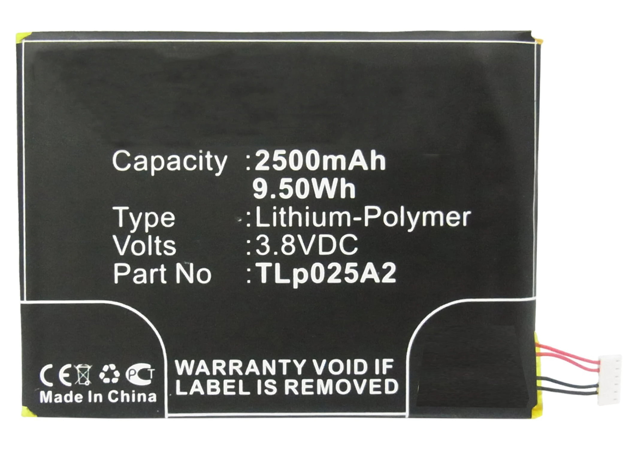 600mAh, 3.7V, Lithium-Ion Logitech G7 Battery Replacement for Logitech L-LL11 Mouse Battery 2X Pack