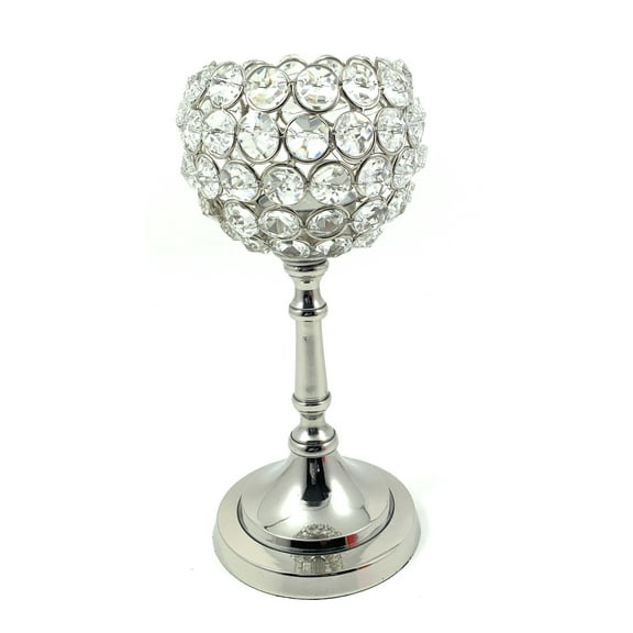 Crystal Candle Holder (Round, 8")