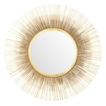 Safavieh Weston 33.5 in. Sunburst Glam Round Mirror, Gold Foil