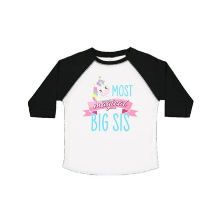 

Inktastic Most Magical Big Sis- cute unicorn Gift Toddler Toddler Girl T-Shirt