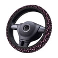 thumbnail image 4 of Steering Wheel Cover, Breast Cancer Awareness Cute Car Steering Wheel Cover for Women Men, Anti-Slip Soft Aesthetic Auto Car Wheel Cover for Trailer Truck SUV Car Decor 15in, 4 of 6