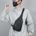 thumbnail image 2 of HBBKVI Men's Casual Waterproof Chest Bag with Large Storage, 11.8x6.7x2in, Adjustable Strap, for Travel, Work, Outdoor Activities, 2 of 6