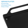 thumbnail image 3 of Uxcell Bandeja rectangular de metal para servir con asas, 7,8 x 12 pulgadas, color negro, 3 of 5
