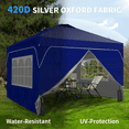thumbnail image 2 of Outdoor Basic 12x12 Pop Up Canopy Tent with One Push Setup, Easy to Install with 4-Sidewalls for Events, Parties, Camping, Outdoor Gazebo with 4-Sandbags, Navy Blue., 2 of 10