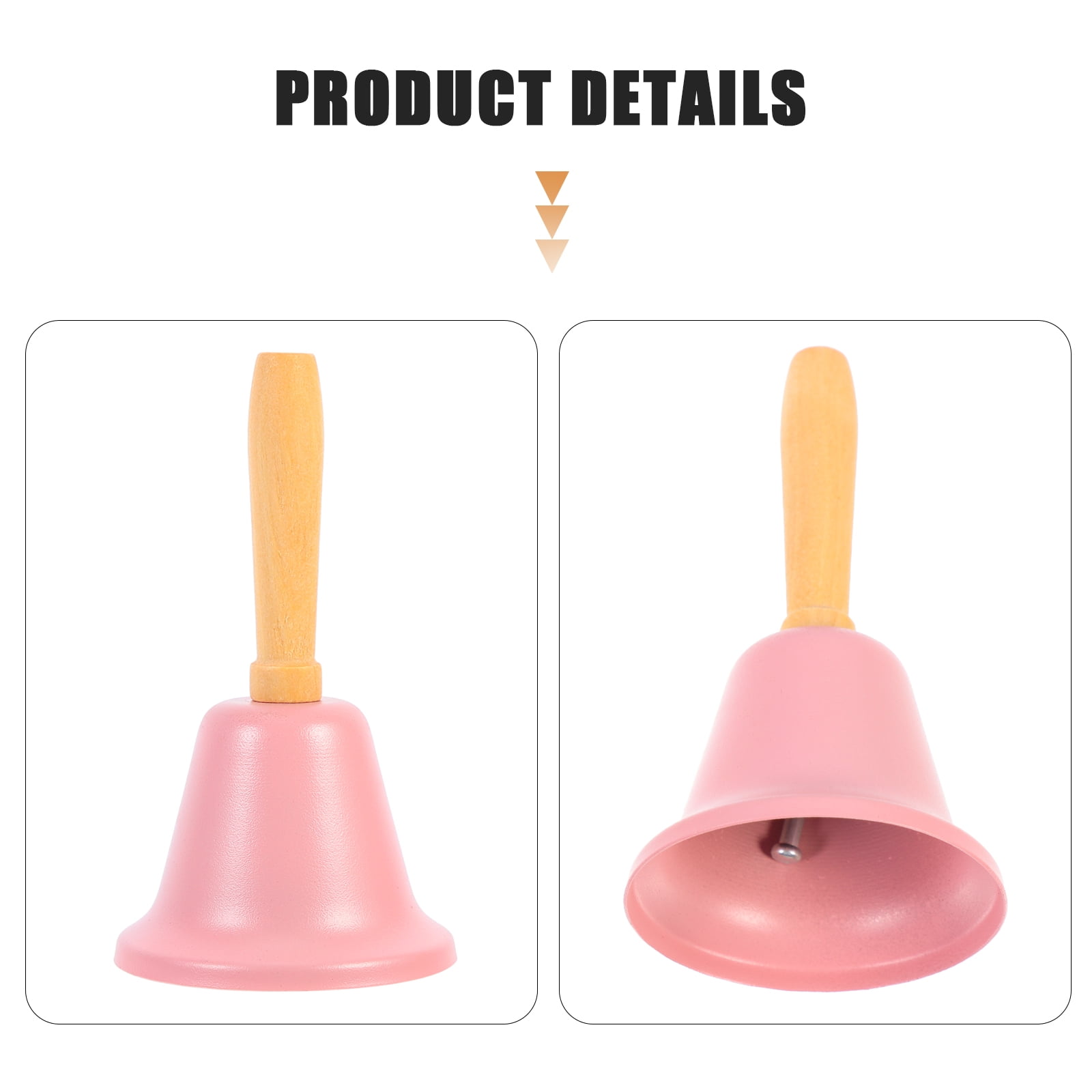 Bell♡ページ Zcyifa Christmas Hand Bell Iron Service Call Bell with Wood