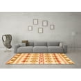 thumbnail image 3 of Ahgly Company Indoor Square Abstract Orange Modern Area Rugs, 6' Square, 3 of 4