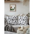 thumbnail image 2 of Outdoor Pillows Waterproof, Tropical Botanical Bedding Throw Pillows with Insert for Couch Sofa Bed, Summer Palm Trees Black 16x16 Inch Pillowcases Decorative Camping Patio Pillow Set of 2, 2 of 6