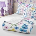 thumbnail image 4 of Manfei Botanical Flower Butterfly Twin Quilt Set 2 Pieces,Spring Garden Twin Coverlet Set,1 Bedspread and 1 Pillowcase, 4 of 7