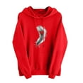 thumbnail image 2 of Luxalzxs Women's Fashion Hoodies & Sweatshirts Red Heart Love Valentine's Day Hoodie Sweatshirts Cute Holiday Long Sleeve Pullover Tops with Pockets, 2 of 5