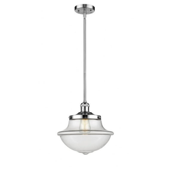 Innovations Lighting Franklin Restoration Oxford - 1 Light 12" Stem Hung Mini Pendant Clear/Polished Chrome