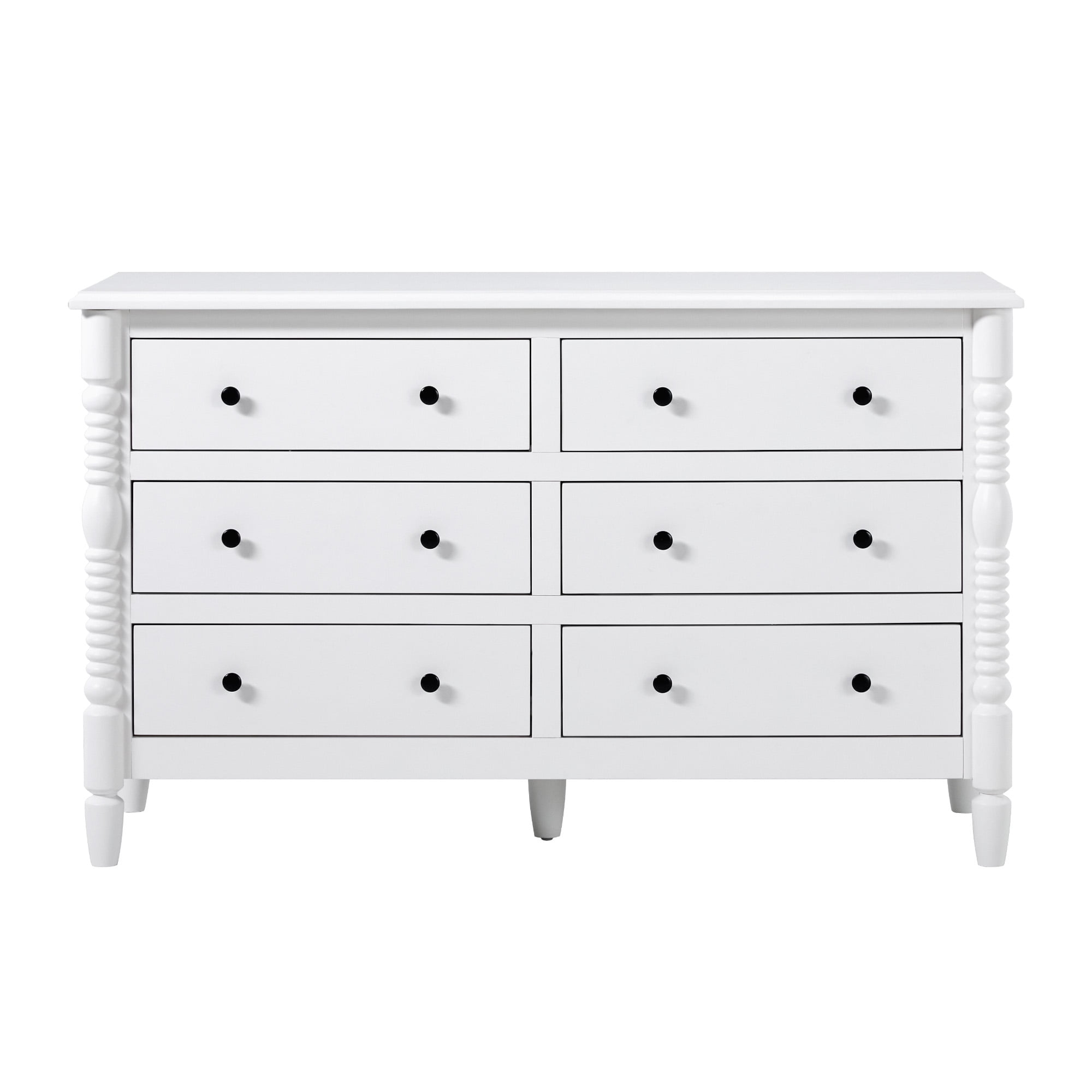 Vivienne Walker Edison Easy Assembly Solid Wood Spindle 6-Drawer Dresser - White - Walmart.com Vivienne Walker Edison Easy Assembly Solid Wood Spindle 6-Drawer Dresser - White - Walmart.com