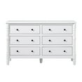 thumbnail image 4 of Vivienne Walker Edison Easy Assembly Solid Wood Spindle 6-Drawer Dresser - White, 4 of 14
