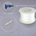 thumbnail image 2 of 100 Yards Nylon Craft Thread Cord 1mm Satin Trim Cord Chinese Knotting Beading Cord for DIY Jewellery Making Macrame Kumihimo Shamballa Friendship Bracelets - White, 2 of 7