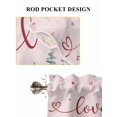 thumbnail image 6 of Valentine's Day Living Room Curtains 2 Panel, Eucalyptus Leaves Coffee Gifts Romantic Cafe Window Treatment, Farmhouse Bedroom Bathroom Kitchen Curtains Drapes 104"x45", 6 of 6